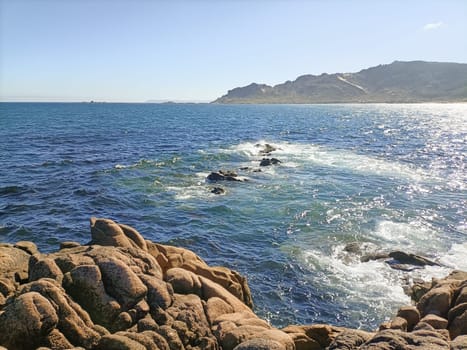Galicia coastline summer landscape, Costa da Morte, Spain. Spanish coast panorama