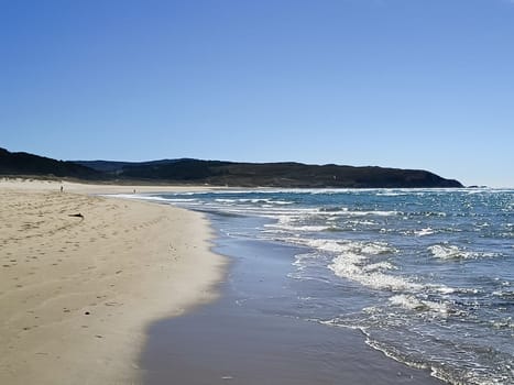 Galician beach landscape, Galicia, Spain. Do Rostro beach. Spanish landscape