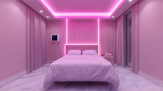 A futuristic hospital controlled by AI conveys the advancement of medical technology and high efficiency of healthcare. Perfect for illustrations for research articles about the future of healthcare.