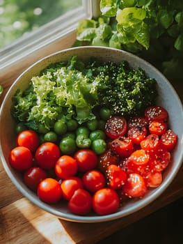 Colorful grilled vegetables on plate represent the freshness and attention to detail of the food, suitable for health communication, advertising healthy food that emphasizes the balance of nutrients.