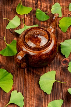Therapeutic preparation with healing benefits of ginkgo biloba seeds and leaves in herbal medicine