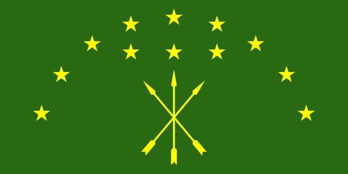 A Republic of Adygea flag background illustration