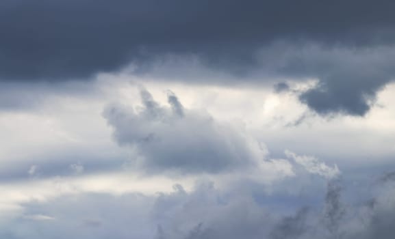 A cloud in the sky looks like a pig. Lucky cloud in the sky