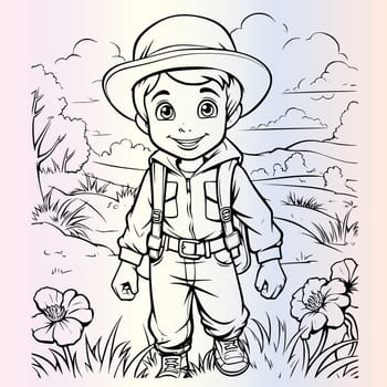 Farmer Coloring Page For Kids