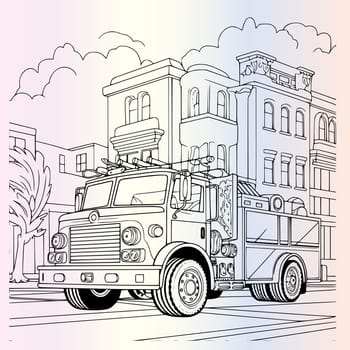 Firetruck Coloring Page For Kid