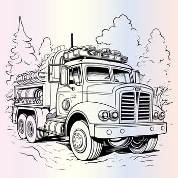 Firetruck Coloring Page For Kid