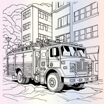 Firetruck Coloring Page For Kid