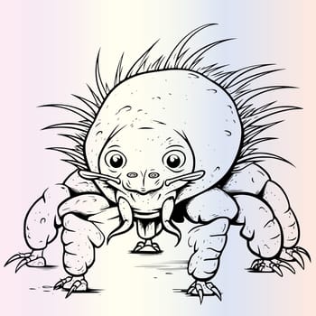 Fleas Coloring Page Drawing For Kids