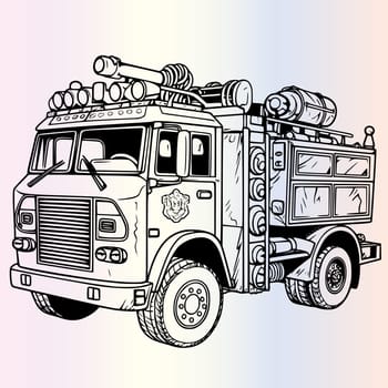 Firetruck Coloring Page For Kid
