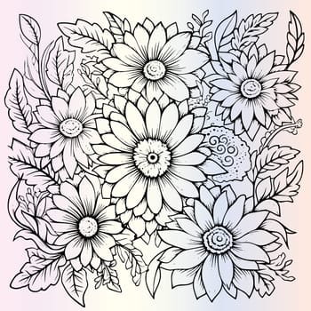 Flower Pattern Coloring Pages Drawing For Kids