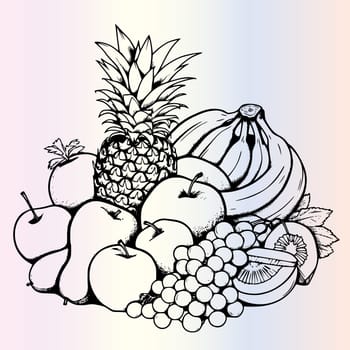 Fruits  Coloring Pages for Kids