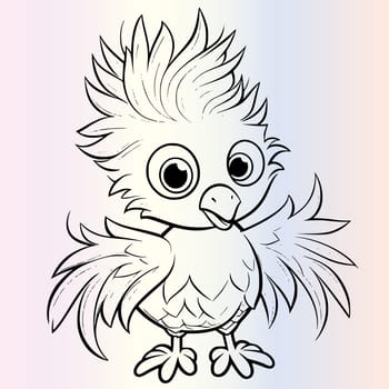 Funny Bird Coloring Page For Kids