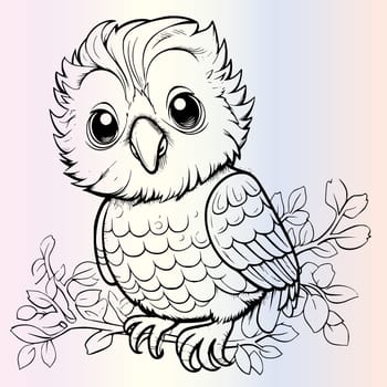 Funny Bird Coloring Page For Kids