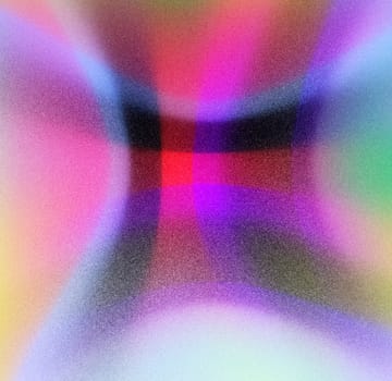 Grainy bright multicolored abstract background with smooth gradient transitions, retro background