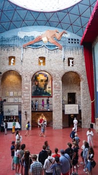 Figueres, Spain - September 20, 2024: Details from Dali's Museum, opened on September 28, 1974 and housing the largest collection of works by Salvador Dali in Figueras, Catalunya, Spain