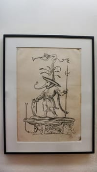 Figueres, Spain - September 20, 2024: Details from Dali's Museum, opened on September 28, 1974 and housing the largest collection of works by Salvador Dali in Figueras, Catalunya, Spain