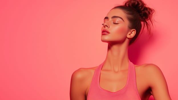 Young fitness trainer, female athlete in gym.  Sporty workout concept.