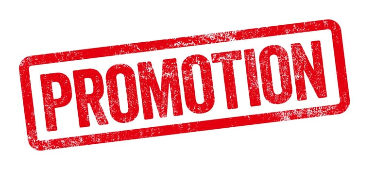 Red stamp on a white background - Promotion