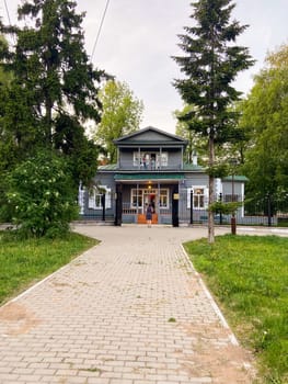 Ufa, Russia - May 15 2021: Lenin House Museum in spring time, Bashkortostan.