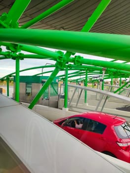 Rome, Italy - October 3, 2023: Cars at Autostrade motorway, highway in Italy.
