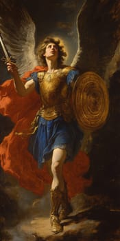 archangel Gabriel in all his pride and glory. AI generative.