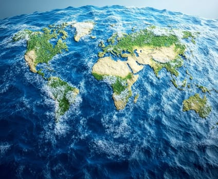 Human Rights Damage Lost in Climate Crisis . AI generative.