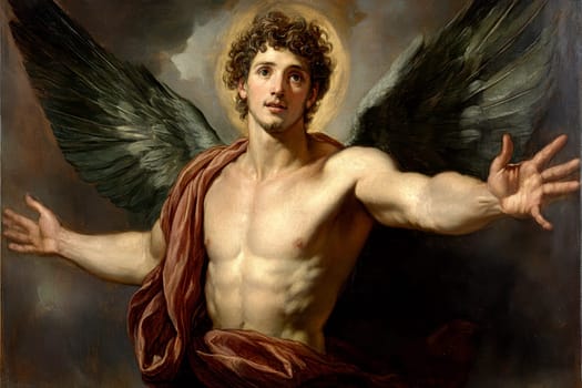 archangel Gabriel in all his pride and glory. AI generative.