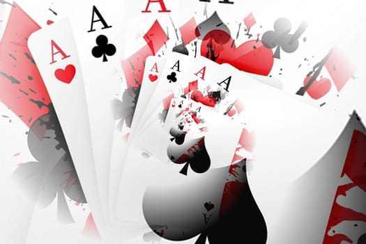 Illustration of a Background with Casino Elements. Concept of betting, gamble, game.