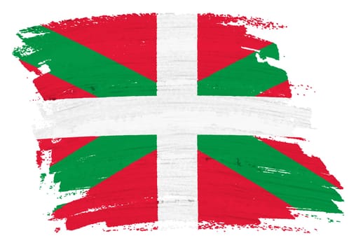 A Basque flag background paint splash brushstroke 3d illustration with clipping path