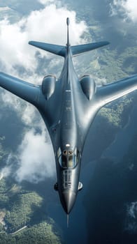 Modern armed bomber. AI generative.