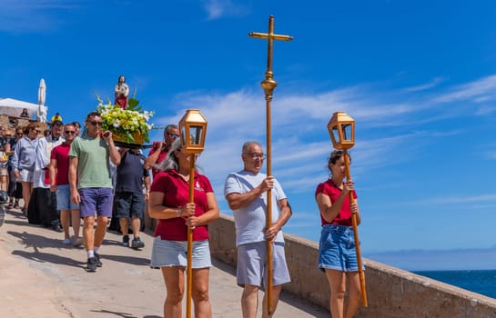 Berlenga island, Portugal: June 22, 2024: Festival in Honor of Saint John the Baptist, in Berlenga island, Peniche. Portugal