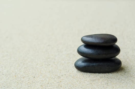 Black zen stones with customizable space for text or ideas.