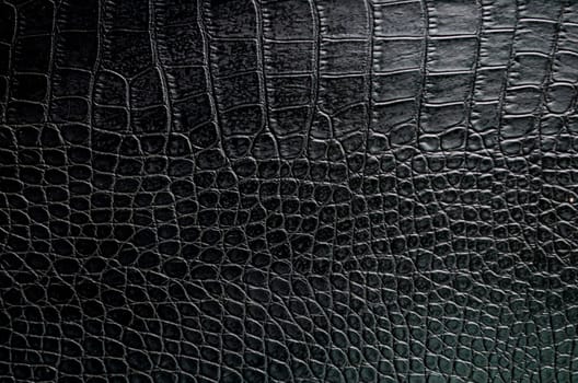 Black crocodile skin artificial leather with customizable space for text or for mockup.