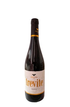 Red wine Gamza Trevite 2022 On White Background