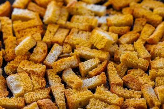 full-frame domestic croutons closeup background