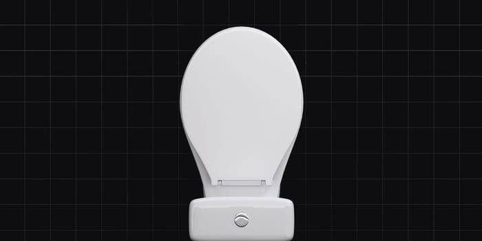 Top view of toilet bowl in the bathroom
