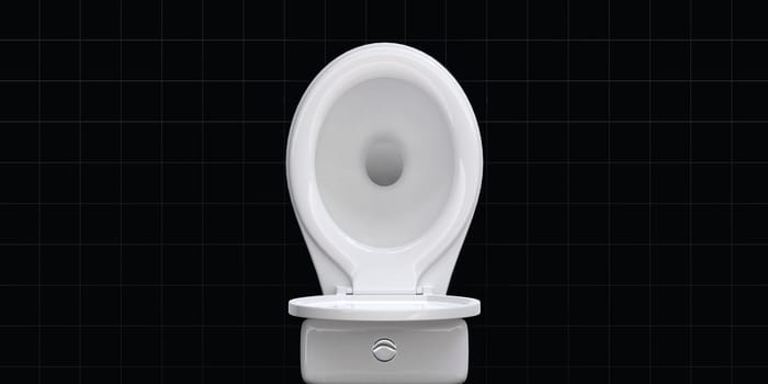 Top view of toilet bowl in the bathroom
