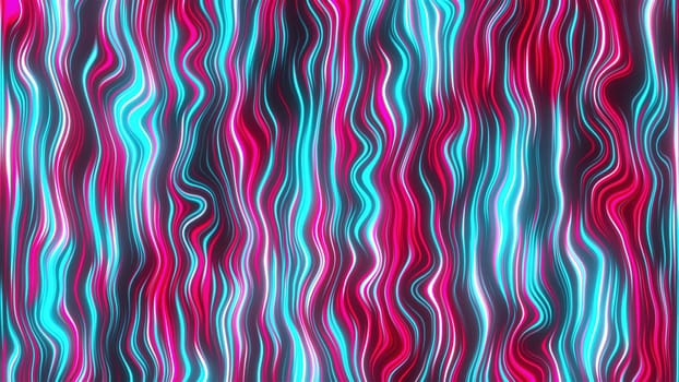 Waving neon lines background. Computer generated 3d render