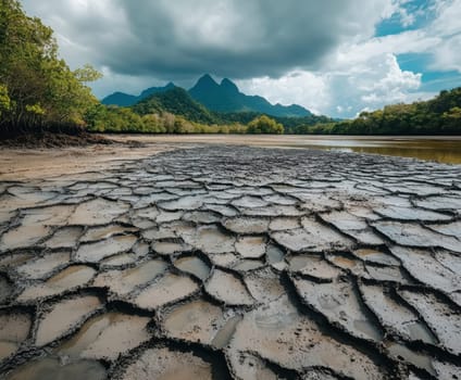 Human Rights Damage Lost in Climate Crisis . AI generative.