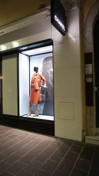 Nice, France - September 22, 2024: Chanel brand perfume store. Cosmetics are the most accessible Chanel product, with counters in upmarket department stores across the world