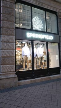 Budapest, Hungary - September 15, 2024: Entrance of the SPRINGFIELD clothing store at Budapest