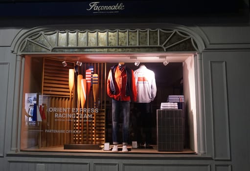 Nice, France - September 22, 2024: Faconnable boutique logo brand and sign text front of store fashion boutique clothes shop
