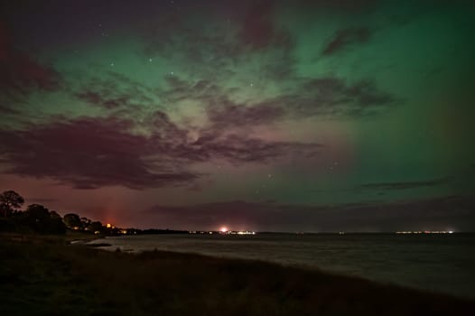 northern lights in the north over Sylt