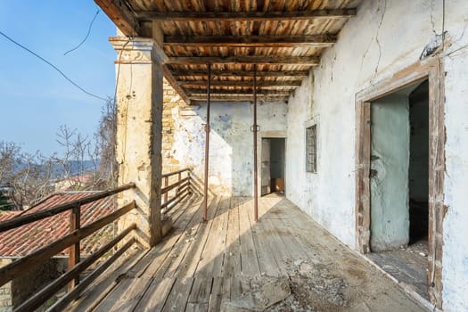 Old traditional building in Italy. Broken down looking building just before it will get restored. Renovation about to start on old country side farm