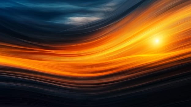 An abstract depiction of a sunrise as experienced through senses beyond sight, imagining how warmth and the promise of a new day guide the vision. The sun is portrayed as a wave of glowing warmth, blending soft blues, oranges, and yellows. The horizon exudes a tactile essence, representing the sensations of morning air and the sound of awakening birds. The light expands, radiating calm, hope, and renewal, evoking a world felt more than seen.