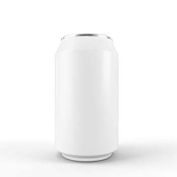 Aluminum can standing up  white background waiting  customized your design