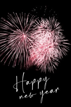 Luxury firework event sky show turn of the year celebration. Holidays season party time. Premium entertainment nightlife background.