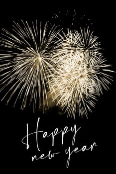Luxury firework event sky show turn of the year celebration. Holidays season party time. Premium entertainment nightlife background.
