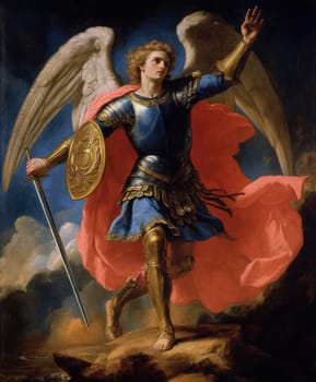 archangel Gabriel in all his pride and glory. AI generative.