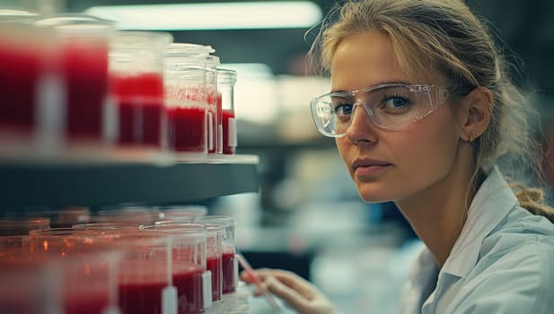 Scientist Analyzing Samples in Lab, Research and Development